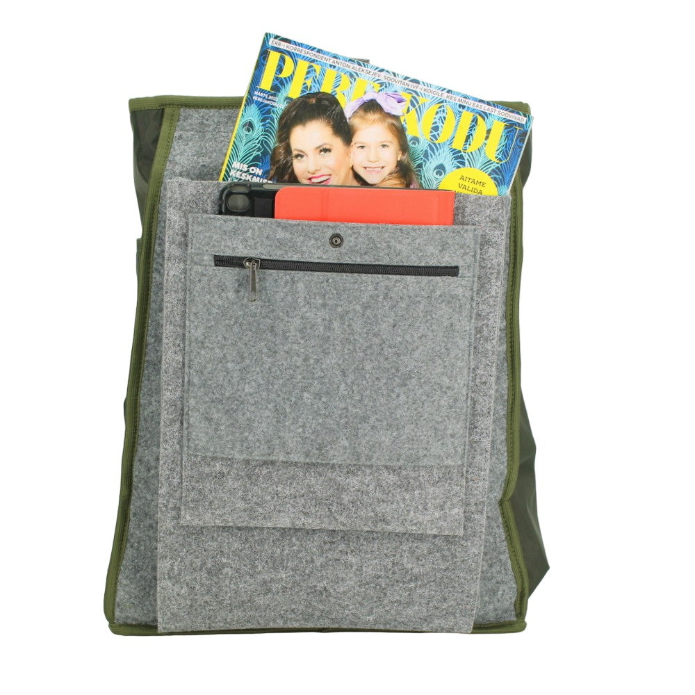 Cafe Backpack with G-hook - Khaki & Beige