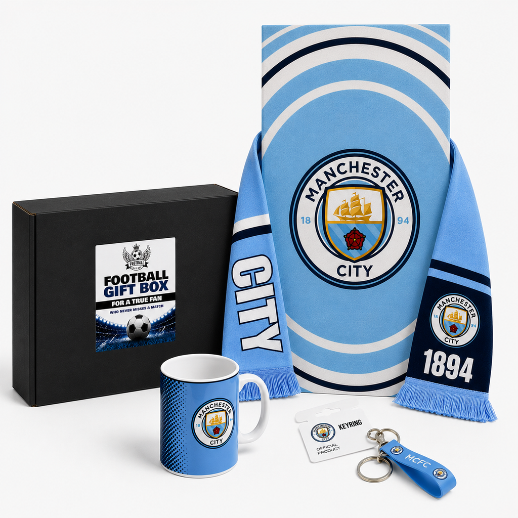 Jalkapallofanin lahjasetti Manchester City