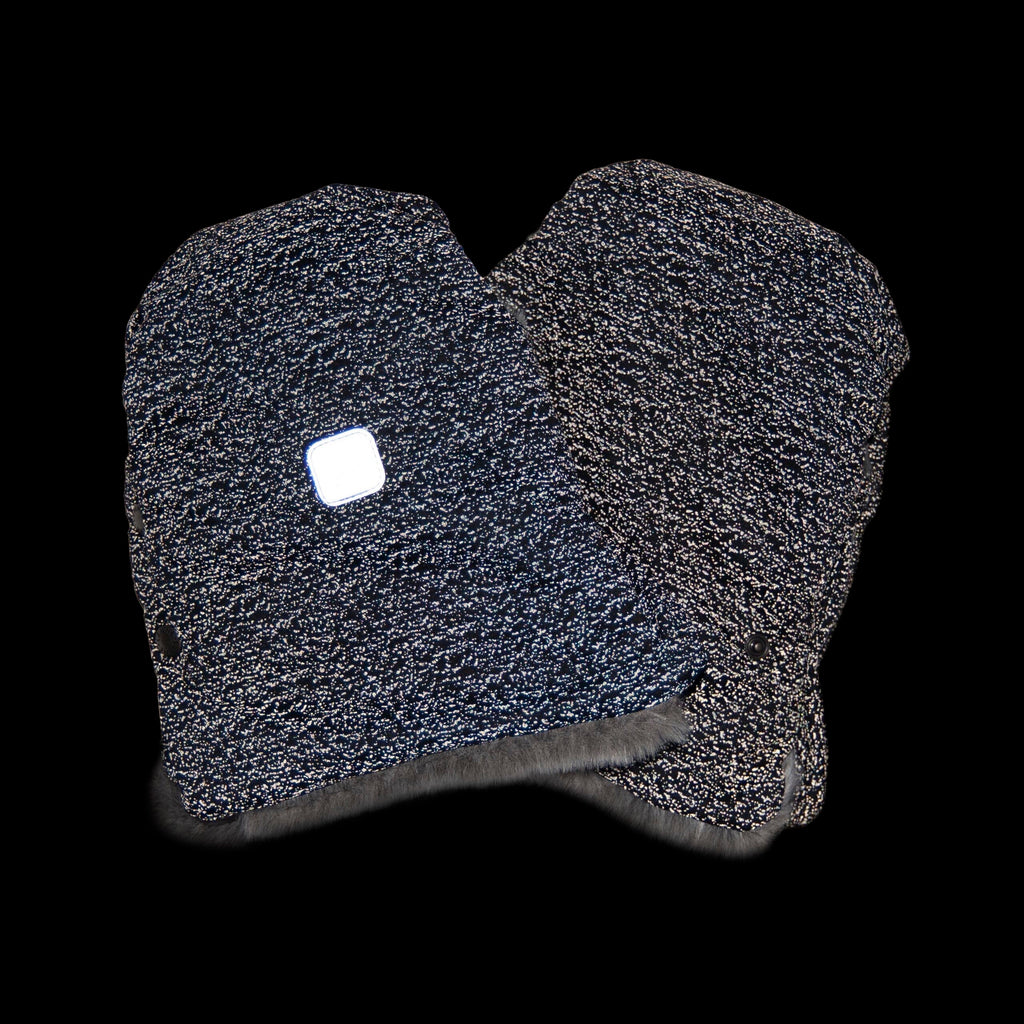 Reflective Stroller Mittens – Blue