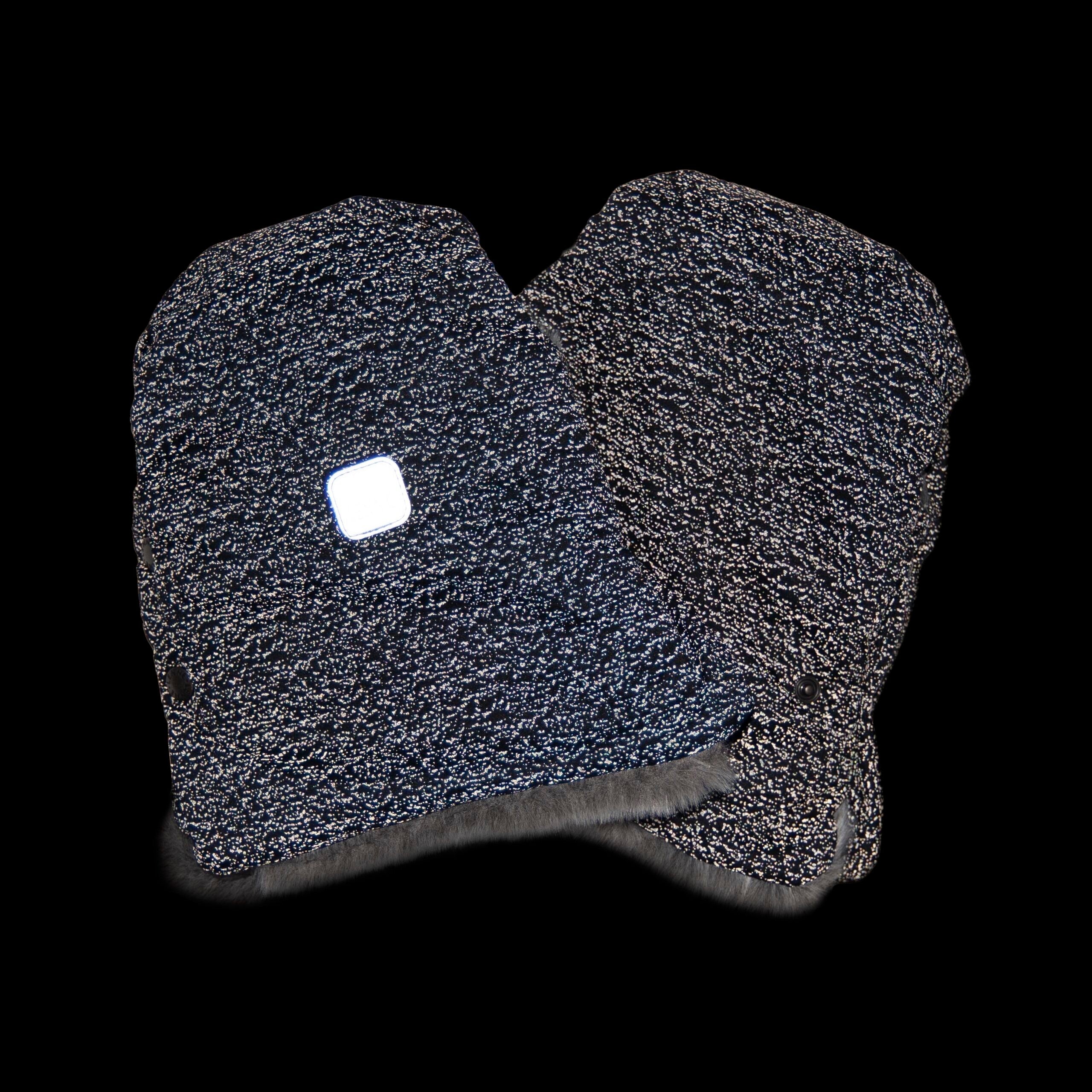 Reflective Stroller Mittens – White