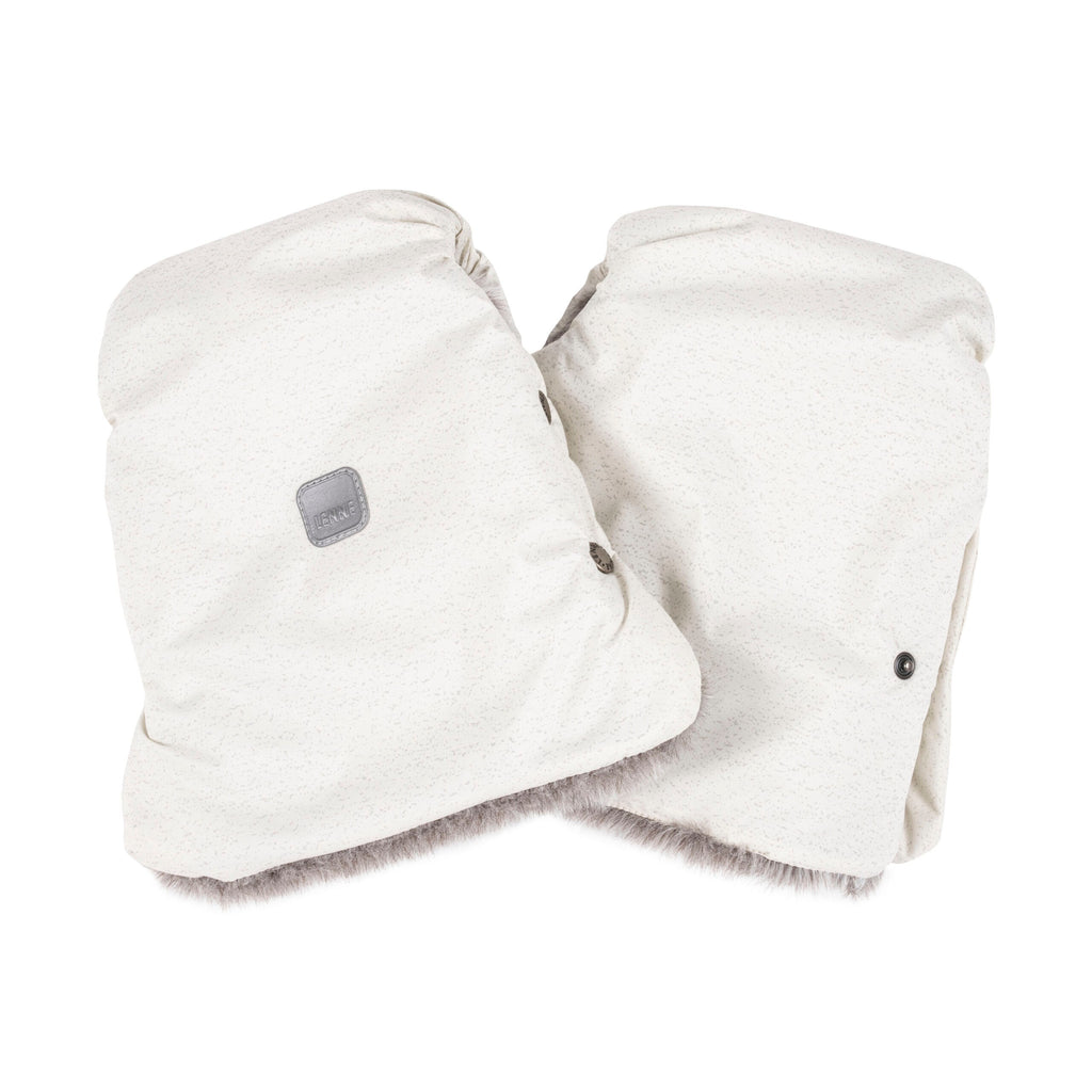 Reflective Stroller Mittens – White